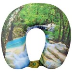 VIAGGI Green Forest 3D Print U Shaped Memory Foam Travel Neck and Neck Pain Relief Comfortable Super Soft Orthopedic Cervical Pillows